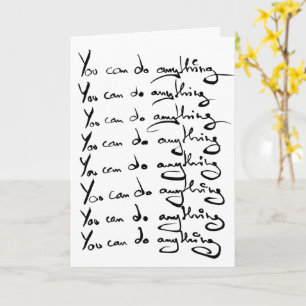 Tarjeta ¡PUEDES HACER CUALQUIER COSA! cita inspiradora
