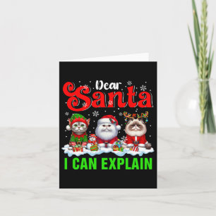 Tarjeta Puedo Explicar Navidad Tres Gatos De Elfo De Renos