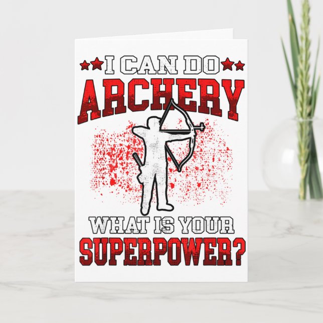Tarjeta Puedo Hacer Arquería Superpoder_ Arco Arquero Arqu (Anverso)