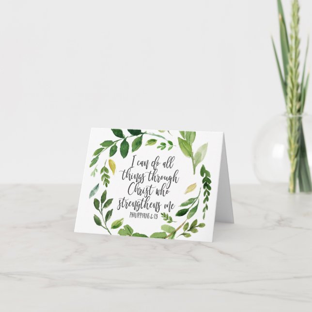 Tarjeta Puedo hacer todas las cosas a través de Cristo, Ve (Anverso)
