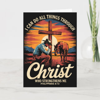 Tarjeta Puedo hacer todas las cosas a través de vaquero cr