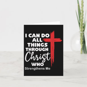 Tarjeta Puedo Hacer Todas Las Cosas A Través Del Cristo Je