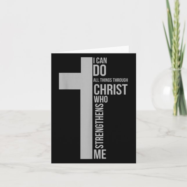 Tarjeta Puedo hacer todas las cosas por medio de Cristo qu (Anverso)