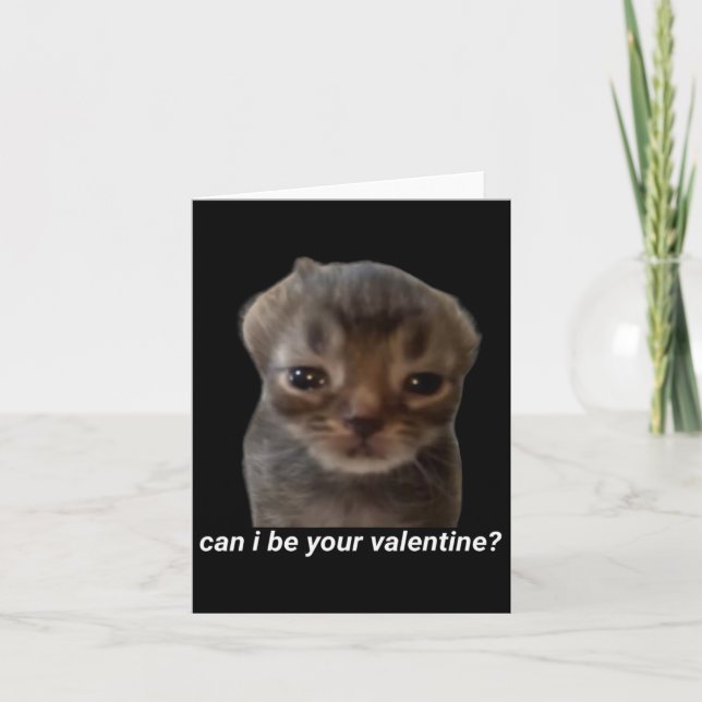 Tarjeta ¿Puedo ser tu regalo de San Valentín divertido mem (Anverso)