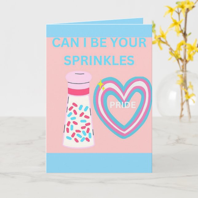Tarjeta ¿Puedo ser tus sprinkles (flor amarilla)