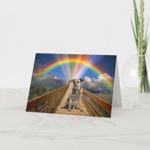 Tarjeta Puente Arcoíris Memorial de Mascotas Personalizado