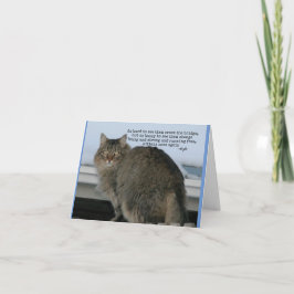 Tarjeta Puente Arcoíris - Poema de simpatía para gatos