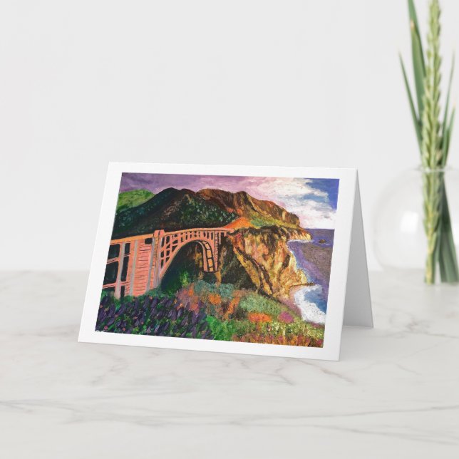 Tarjeta puente Bixby Bridge de Big Sur<Blank Insid (Anverso)