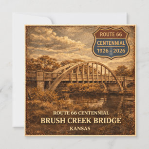 Tarjeta Puente Brush Creek del Centenario de la Ruta 66