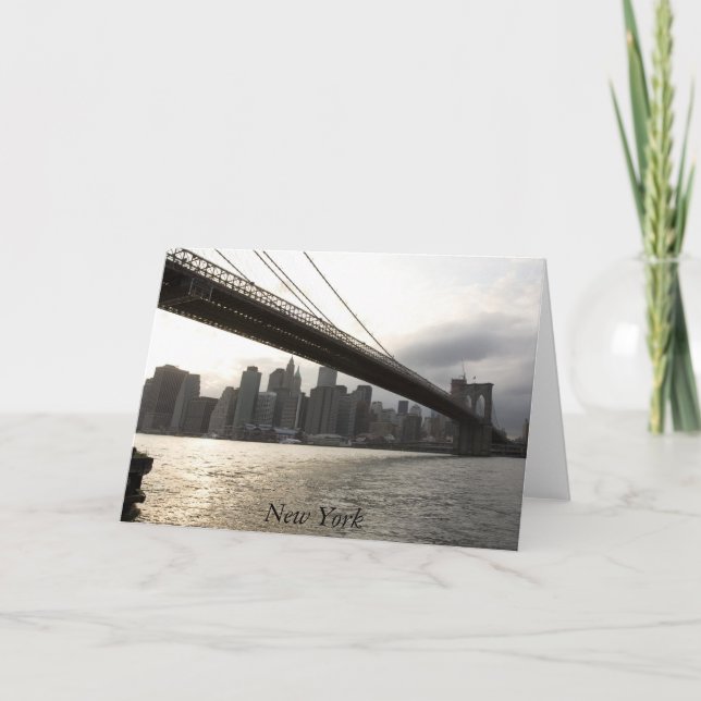 Tarjeta Puente de Brooklyn, Nueva York (Anverso)