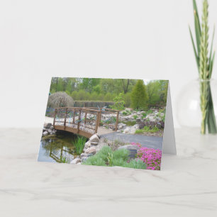 Tarjeta Puente de la mariposa en la jubilación del jardín