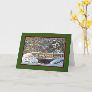 Tarjeta "Puente De Madera En Nieve"/FERRY NAVIDAD
