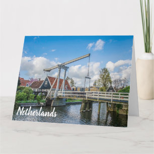 Tarjeta Puente de madera levantada por los holandeses
