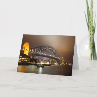 Tarjeta Puente de Sydney al estilo vintage pintado
