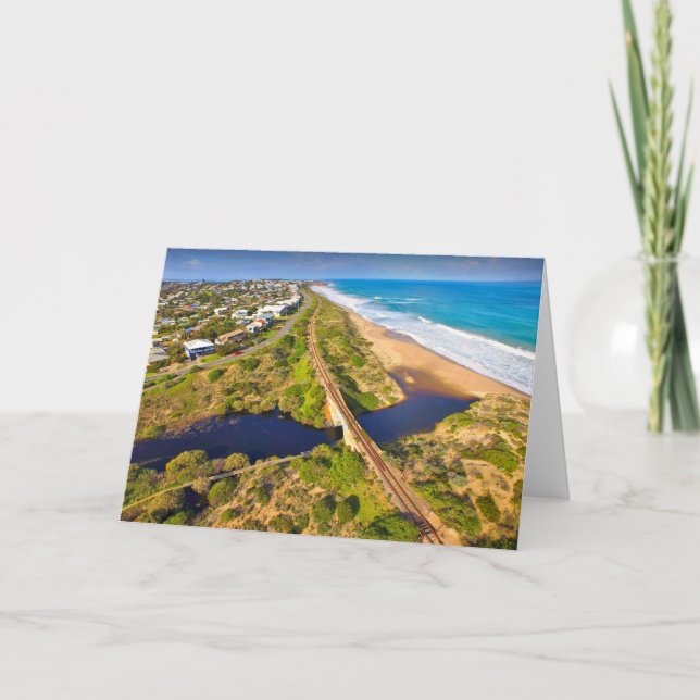 Tarjeta Puente de Watsons, Hayborough, puerto Elliot (Anverso)