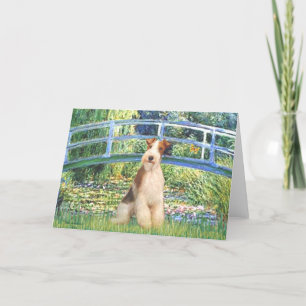 Tarjeta Puente del estanque de lirios - Wire Fox Terrier 3