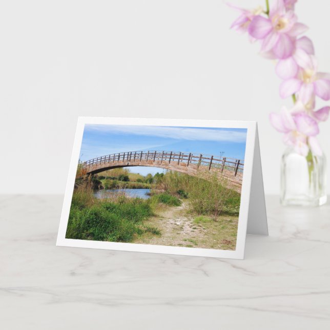 Tarjeta Puente en Riba-roja de Túria, pueblo español (Orquídea)