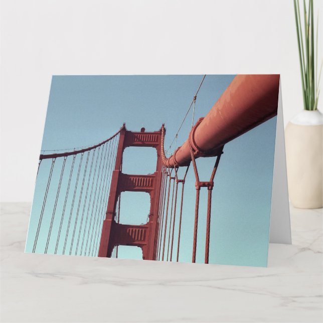 Tarjeta Puente Golden Gate único, foto de San Francisco (Anverso)