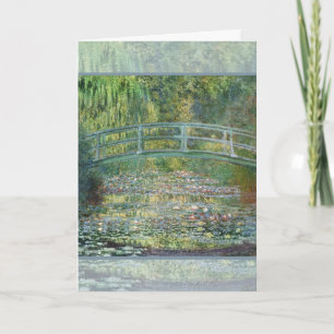 Tarjeta Puente Japonés Nenúfar Arte de Claude Monet