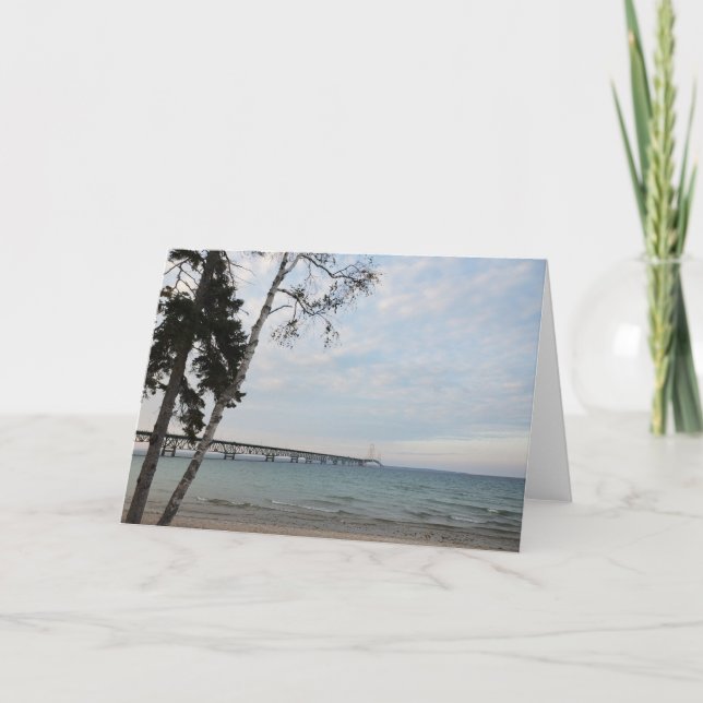 Tarjeta Puente Mackinac, Michigan (Anverso)