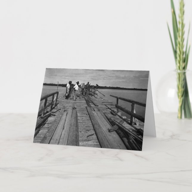 Tarjeta Puente, Marco Island, la Florida, 1935 (Anverso)