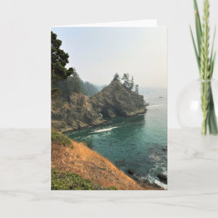 Tarjeta Puente natural, espigón de roca, Oregón