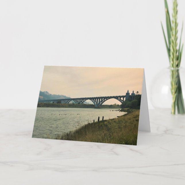 Tarjeta Puente Patterson, Gold Beach, Oregon (Anverso)