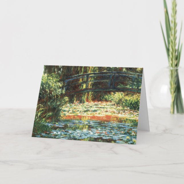 Tarjeta Puente sobre el estanque acuático de Claude Monet (Anverso)