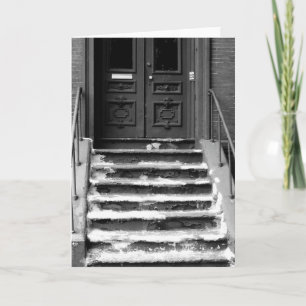 Tarjeta Puerta de la Ciudad Antigua y Escalera Pintura Des