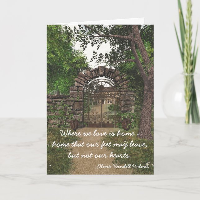 Tarjeta Puerta del Jardín - Nuevas felicitaciones al Hogar (Anverso)