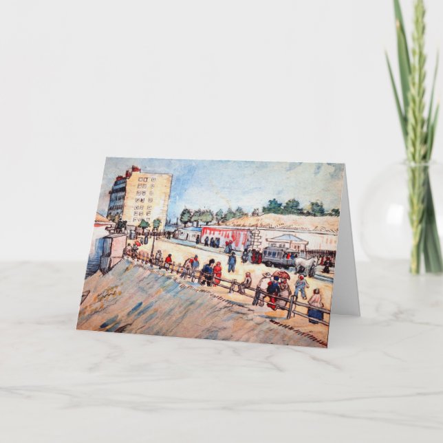 Tarjeta Puerta en las murallas de París por Vincent van Go (Anverso)