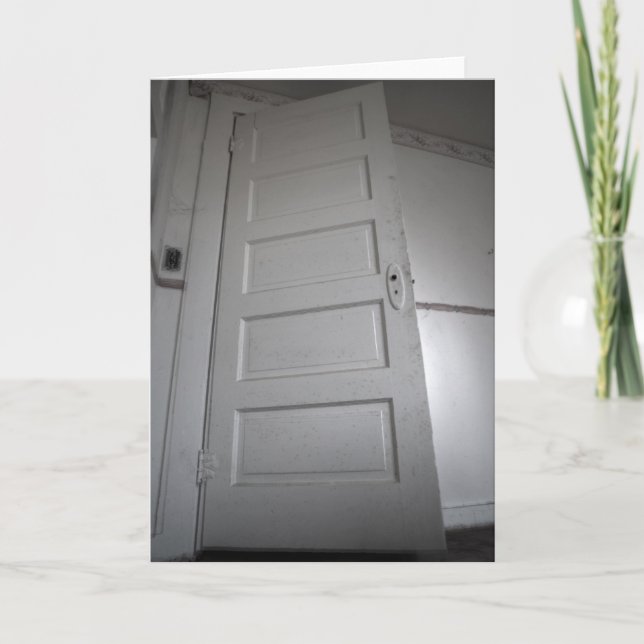 Tarjeta puerta espeluznante (Anverso)