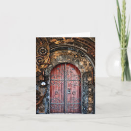 Tarjeta Puerta gótica de Steampunk