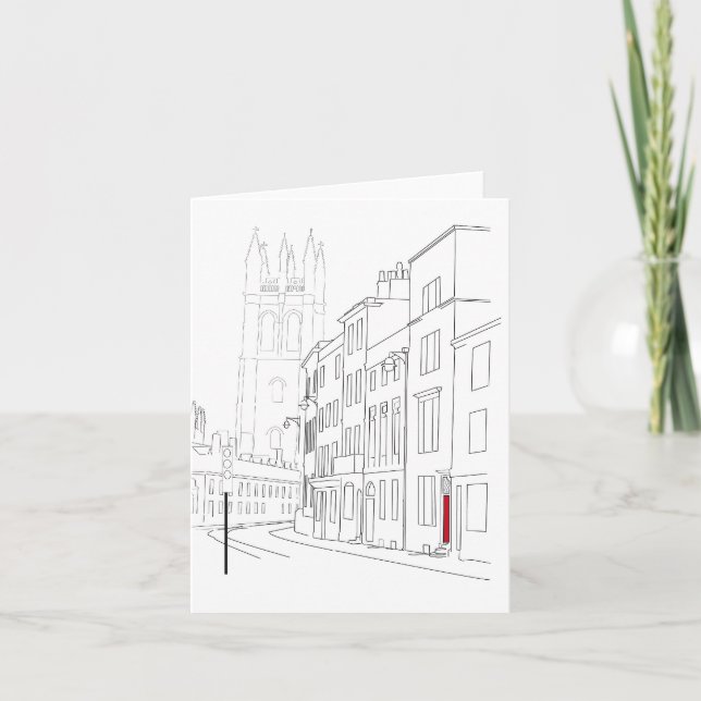 Tarjeta Puerta roja Notecard (Anverso)