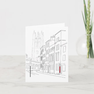 Tarjeta Puerta roja Notecard