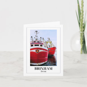 Tarjeta Puerto de Brixham, Riviera Inglesa, Devon