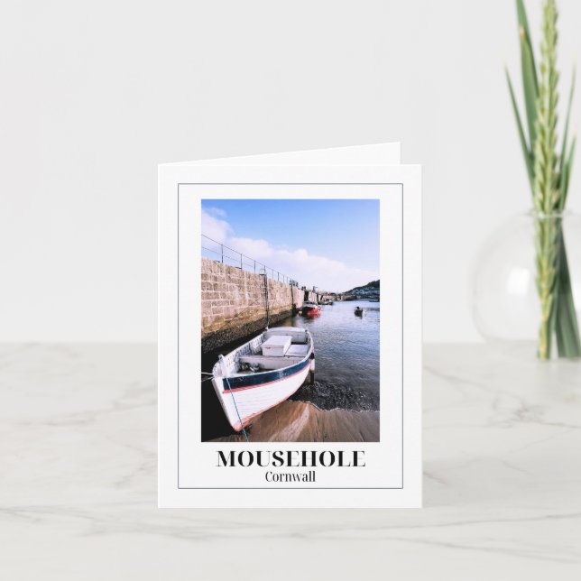 Tarjeta Puerto Mousehole, Cornwall (Anverso)