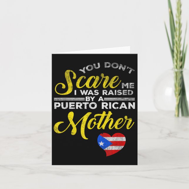 Tarjeta Puerto Rican Funny Quote Puerto Rico Pride Distres (Anverso)