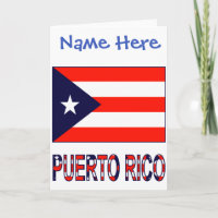 Puerto Rico Bandera Puertorriqueña Azul Personaliz