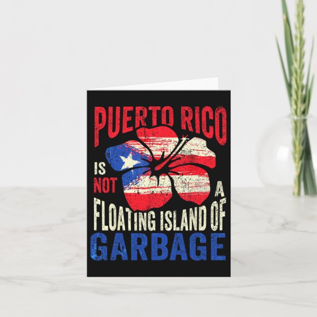 Tarjeta Puerto Rico No Es Una Isla Flotante De Basura 1  (Anverso)