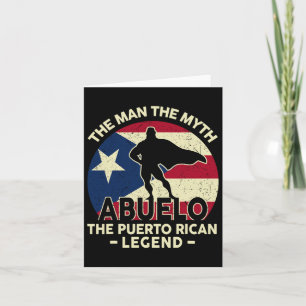 Tarjeta Puerto Rico Papá Camisa Abuelo Hombre Mito Puerto