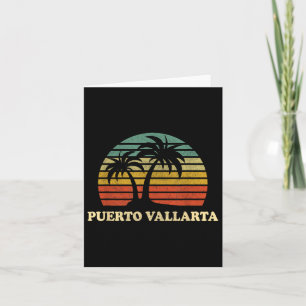 Tarjeta Puerto Vallarta México Playa Palma Retro 70s B
