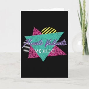 Tarjeta Puerto Vallarta México Vintage Retro 80s 90s Vacac
