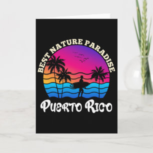Tarjeta Puertorriqueño, Surf, Puerto Rico Vintage