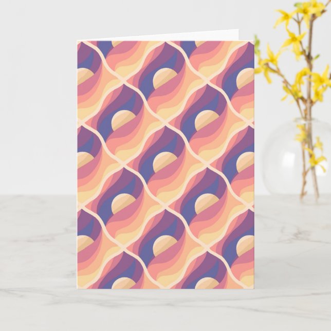 Tarjeta Puesta de sol boho (flor amarilla)