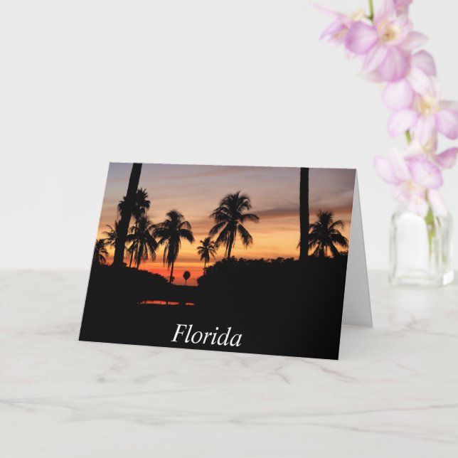 Tarjeta Puesta de sol de Florida (Orquídea)