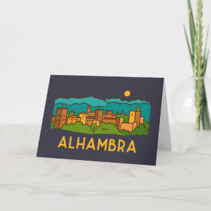 Tarjeta Puesta de sol de la Alhambra 2