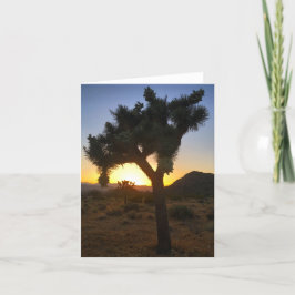 Tarjeta puesta de sol de un árbol de joshua #3 notecard