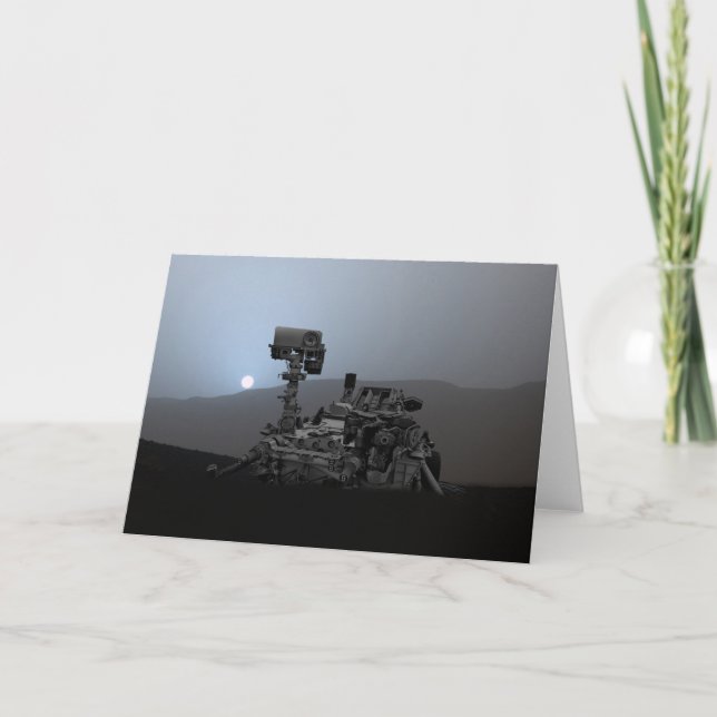 Tarjeta Puesta de sol en el rover Curiosity de Marte (Anverso)