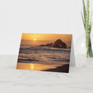 Tarjeta Puesta De Sol En La Playa De Pfeiffer